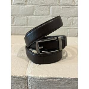 Comfort Click Balck Leather Adjustable Belt